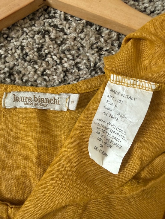 Laura Bianchi Mustard S Linen Tank Top - Picture 5 of 5